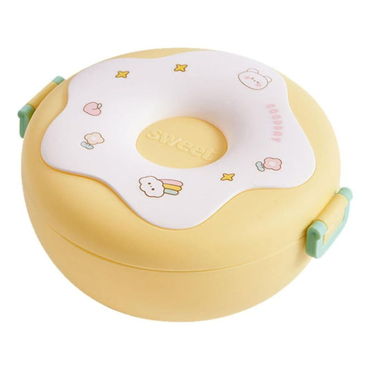 Lonchera Vianda Infantil De Plastico Con Cubiertos 18x8.5cm