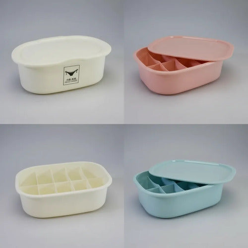 Caja Organizador Plástico Ropa Interior Compartimientos 32cm Aleatorio