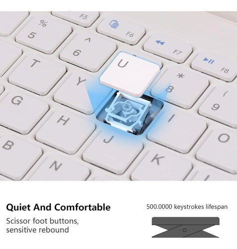 Teclado Bluetooth Portatil Inalambrico Soporte Tablet Celu