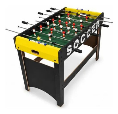 Futbolito Mesa 117x61x82cm Barras Metálicas Marcador Manual Negro Y Amarillo