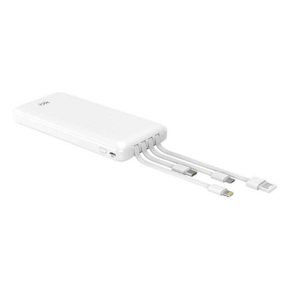 Power Bank 10.000mah Cargador Portati Con Cables Integrados
