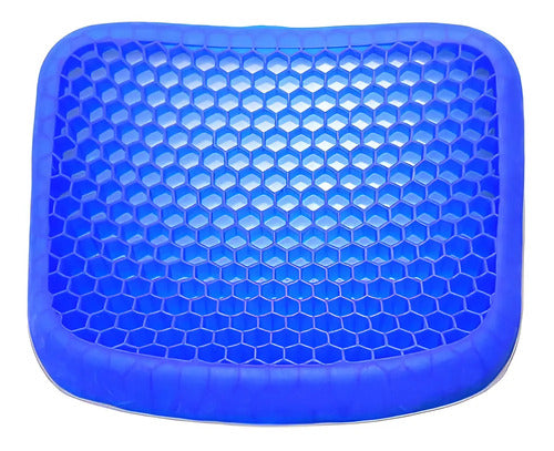 Cojín Silicona Asiento Gel Confortable Lavable Portátil Azul