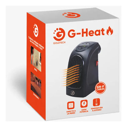 Mini Calefactor Electrico Ceramico Display Enchufe Directo Negro