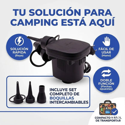 Inflador Electrico Piletas Colchones Camping Tres Picos 55 W