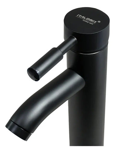 Canilla Negra Para Lavatorio Baño Monocomando Mezcladora
