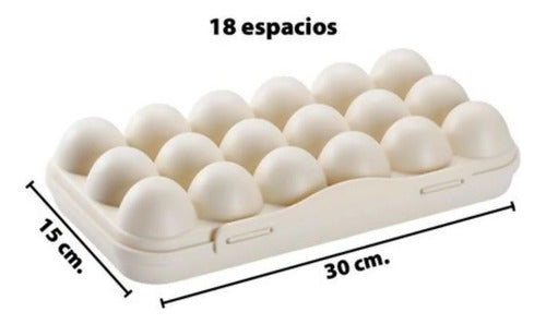 Huevera Plastica Heladera Con Tapa Capacidad 18 Huevos Aleatorio
