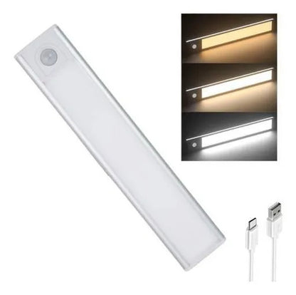Lámpara Led Sensor Movimiento Recargable Magnética 80cm Cálida / Neutra / Fría