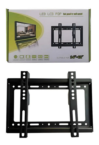 Soporte Tv Fijo De 14 A 42 Pulgada Vesa Led Lcd Color Negro Negro