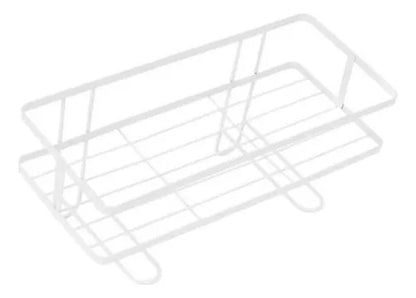 Estante Repisa Organizadora Metal Ganchos Adhesivos 32x15x17 Blanco