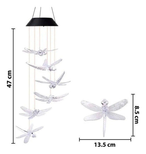 Llamador De Angeles Solar Decoracion Jardin Libelula Varios