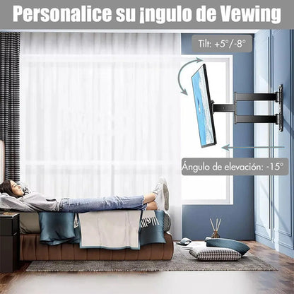 Soporte Movil Televisor Brazo Articulado Hierro Fuerte 32-55