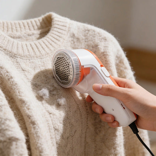 Removedor Saca Pelusas Electrico Ropa Saca Pelusa Cepillo Blanco