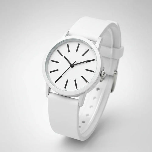 Reloj De Pulsera Analógico Correa De Colores Diseño Casual Amarillo