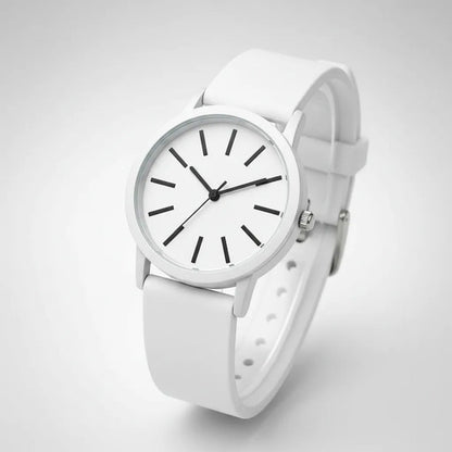 Reloj De Pulsera Analógico Correa De Colores Diseño Casual Amarillo