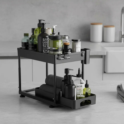 X2 Estante Rack Organizador Cocina Mesada 2 Niveles Cajon Aleatorio