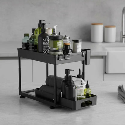 X2 Estante Rack Organizador Cocina Mesada 2 Niveles Cajon Aleatorio