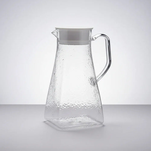 Jarra Acrílica Tapa Asa Transparente 1800ml 23cm Liviano Transparente