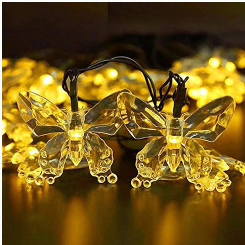 Guirnalda Solar Guia Luces Led Calidas Y Rgb Lamparas 5 Mts