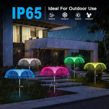 Set X8 Luces Solares Ramo Led Jardin Estaca Lampara Exterior Rgb