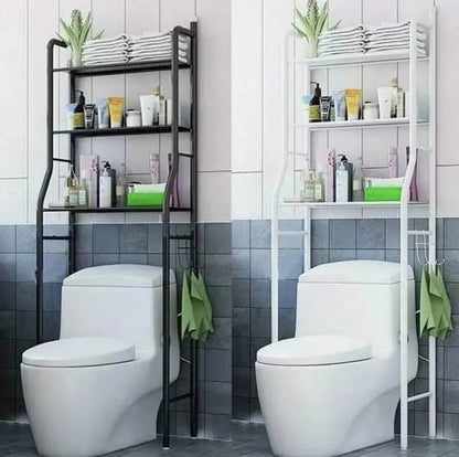 Organizador Estantes Baño Sobre Inodoro 3 Nivel Metal 155x46 Negro