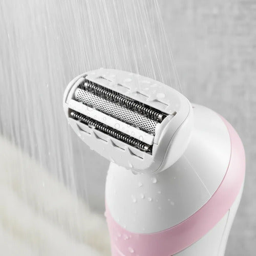 Depiladora Afeitadora Femenina Htc Recargable Inalambrica Rosa