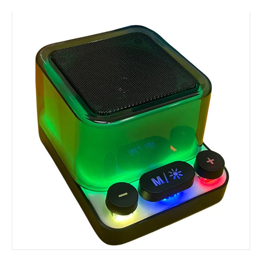 Parlante Portatil Bluetooth Con Luces Led Rgb 800mah