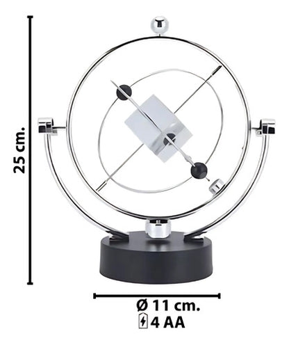 Adorno Pendulo Movimiento Perpetuo Orbital Decoracion Mesa Plateado