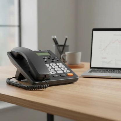 Telefono Fijo Numeros Grandes Con Captor De Llamadas Blanco Y Negro
