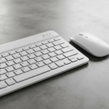 Teclado Y Mouse Inalambrico Bluetooth Recargable Combo