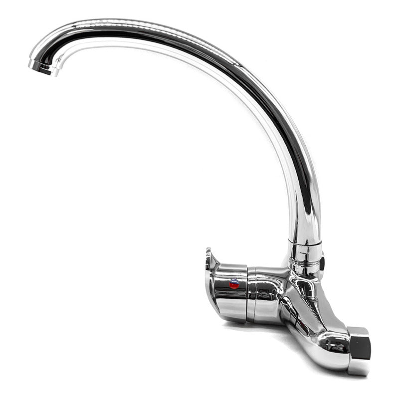 Grifo Monocomando 20cm Cocina Cromado Canilla Mesada Pared