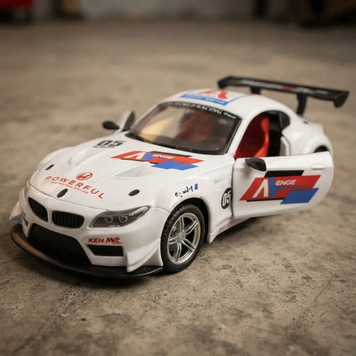 Auto Rc Recargable Luces Puertas Abribles Control Usb Blanco Blanco
