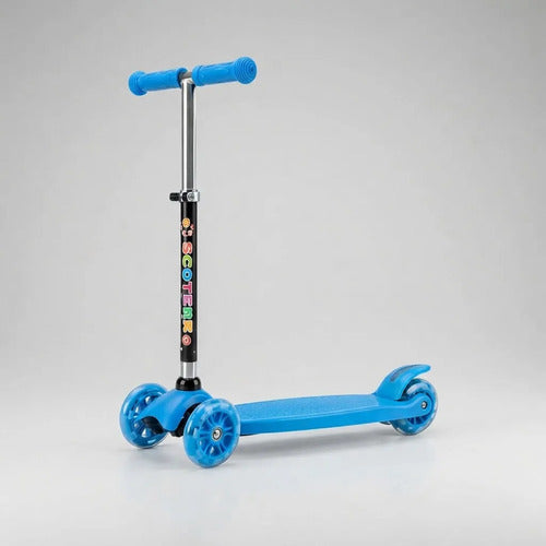 Tripatín Infantil 3 Ruedas Pvc Aluminio 76cm Multicolor Celeste