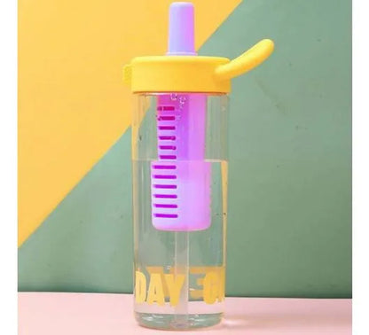 Botella Plástica Deportiva Infusor Sorbito Asa Tapa Rosca Amarillo