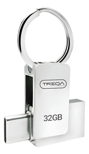 Pendrive 32 Gb Tipo C 3.0 Función Otg Alta Velocidad Plateado
