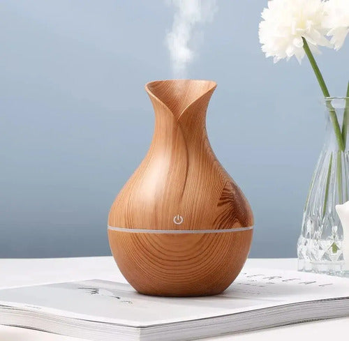 Humidificador Perfumador Ambiente Aromatizador + 1 Aceite Marrón Claro