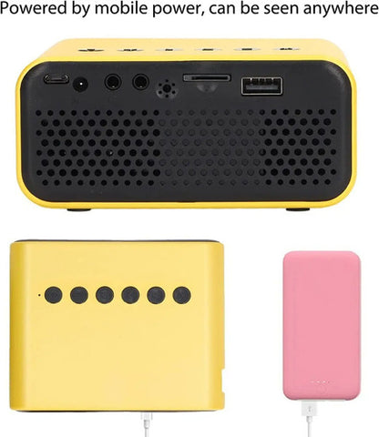 Mini Proyector Portátil Con Control Remoto Hdmi Av Tf Hd Color Amarillo - Yt500