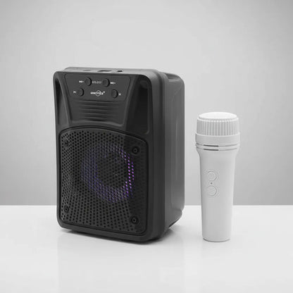 Parlante Inalambrico Bluetooth Ios Android Microfono Luces 4 Negro