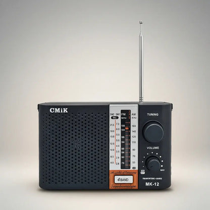 Radio Portatil Electrica Y A Pila Fm Am Multibanda Negro