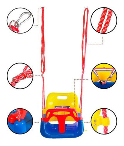 Hamaca Infantil Para Bebes Niños Columpio De Plastico