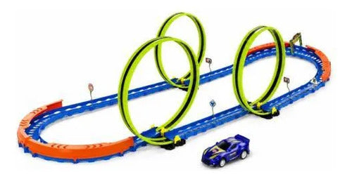 Pista Infantil De Autos 49 Piezas 3 Loops Recargable Aleatorio