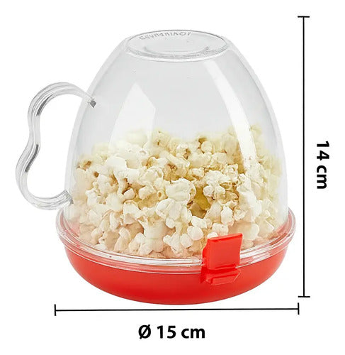 Popera Para Microondas Bowl Pop De Plastico Con Tapa Varios
