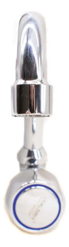 Canilla Cocina Pared Unitaria Grifo Mesada Metal Agua Fria Cromado Cromado Brillante