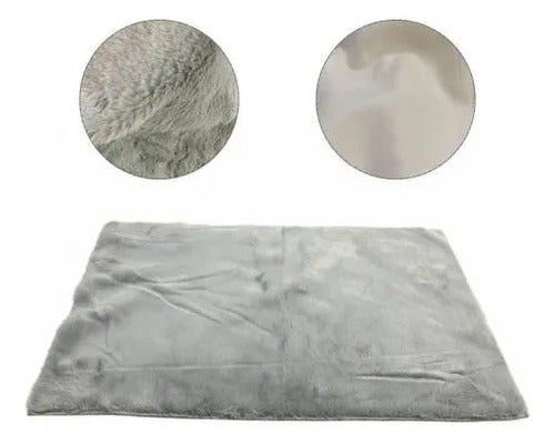 Alfombra Felpa Suave Base Gamuza 50x80cm Afelpada Decorativa 80 M 50 M Gris