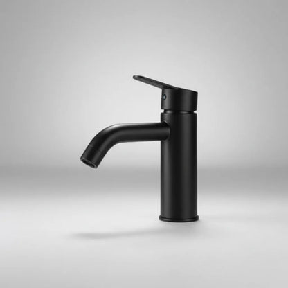 Canilla Grifería Set Monocomando Baño Acero Lavatorio Frio Negro Mate