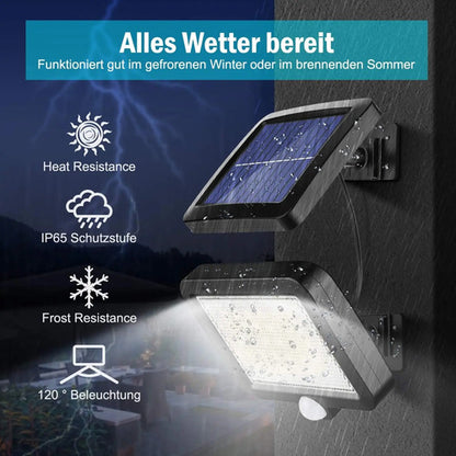 Reflector Solar Sensor De Movimiento Foco Exterior Luz Led Negro Blanco Frío