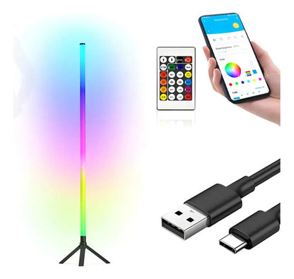 Set X2 Tira Led Barra Rgb Pie Luces Decorativas Control App Rgb