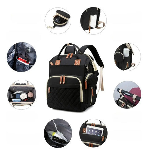 Mochila Maternal Convertible Con Cambiador