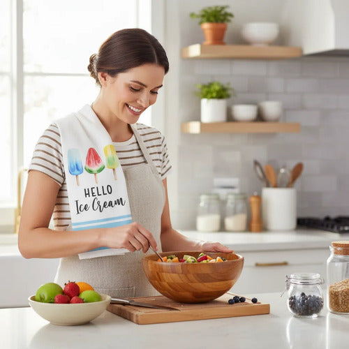 Set De Repasadores Microfibra De Cocina Pack X2 44x70cm Aleatorio