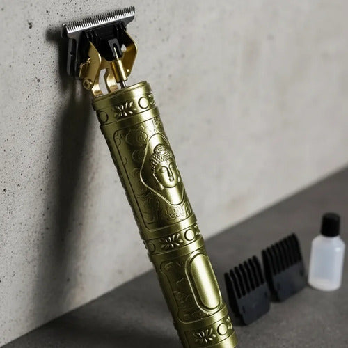 Cortapelo Inalámbrica Recargable Usb Cuchilla Ajustable Dorado