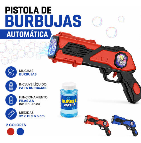 Pistola De Juguete Automática Burbuja Infantil Lanza Burbuja Aleatorio - 2 Colores